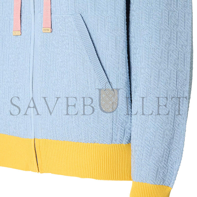 FENDI SWEATSHIRT BLUE FF FZJ611AW4SF1W0K